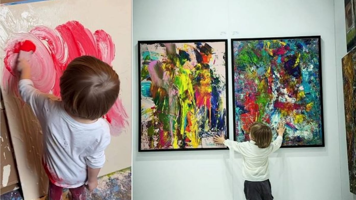 Ce petit garçon de 2 ans peint des tableaux qui se vendent jusqu'à 6 500 euros